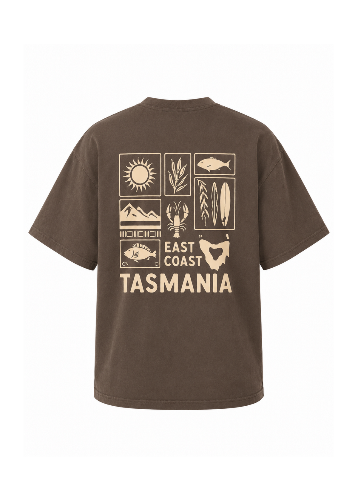 Tassie Tiles | Brown Tee