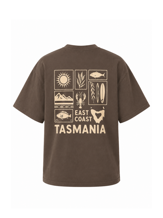 Tassie Tiles | Brown Tee