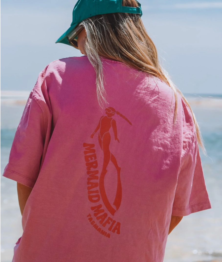 Mermaid Mafia Tee | Pink & Red